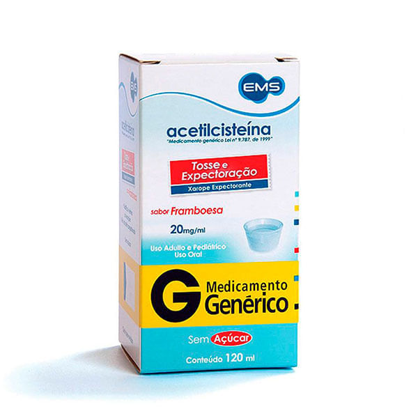 Acetilcisteína Xarope Infantil 20mg - EMS - 120ml